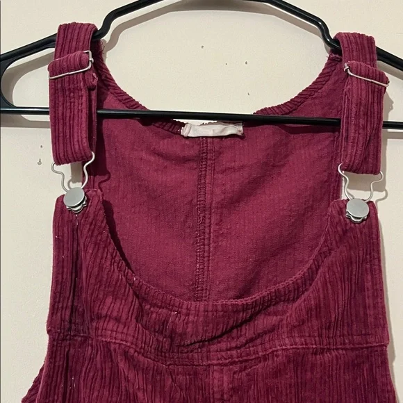 Altar’d State Burgundy Corduroy Overall Dress - Picture 3 of 4